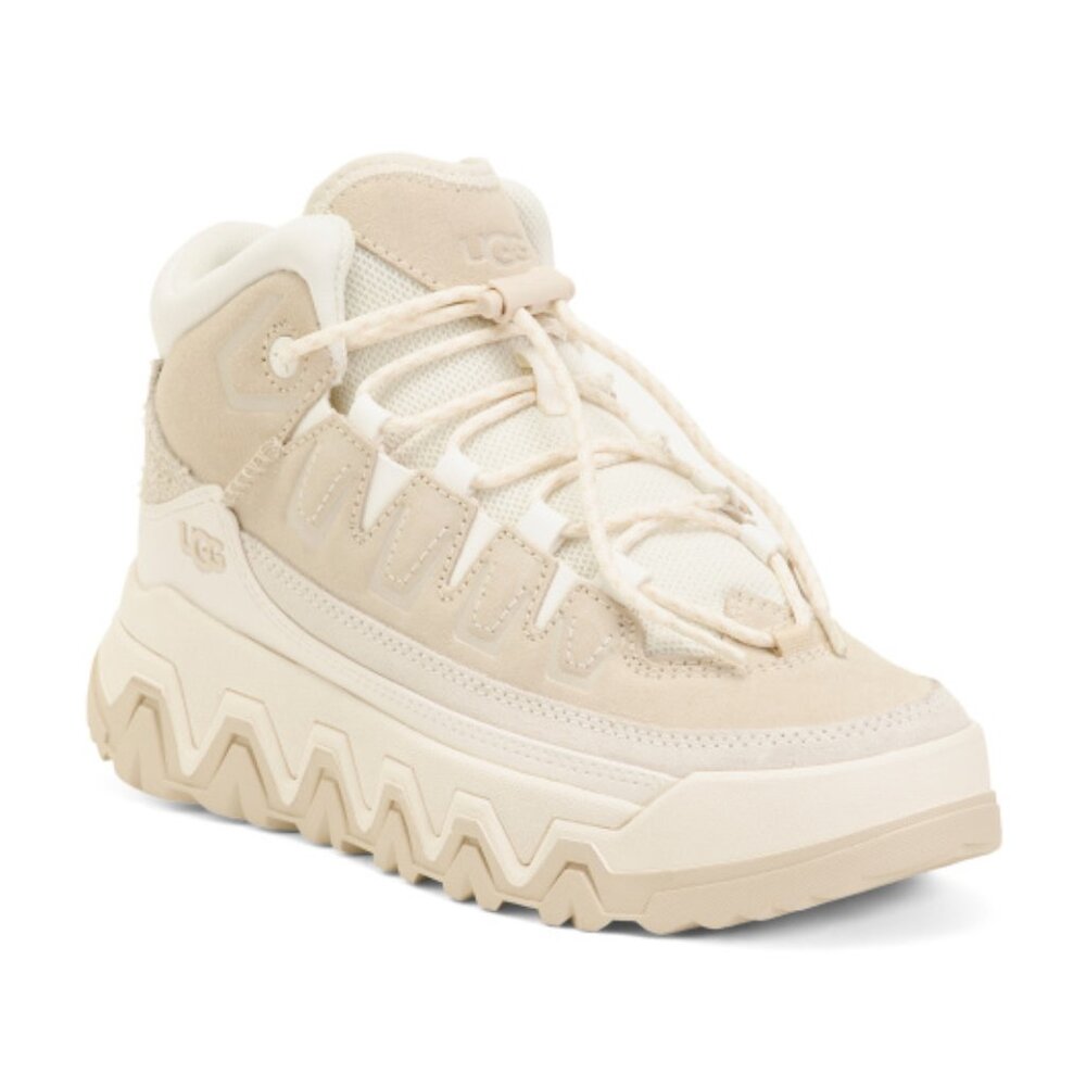 NEW UGG Suede Captrail High Top Platform Sneakers for women  Light Beige 7255j3 - Picture 2 of 10